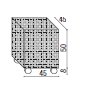 Chariot Buanderie 450x580x450 mm, avec roulettes, sans couvercle, finition métal - Titane