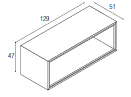 Caisson meuble - Ring structure 1290 x 470 x 510 mm - coloris structure : Sapin naturel / Découpe vasque plan pour robinetterie ou lavabo pas inclus à confirmer 