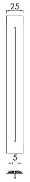 Radiateur sèche-serviettes, SYMPHONIE21 TES L25 x H150 cm, 250 W tout électrique, inclus barre porte-serviettes chromé (démontable), Incl. récepteur à encastrer R10 et thermostat digital T11, couleur du panneau à définir (Finition S)