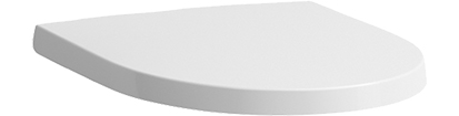 Siège de WC MODERNA S avec couvercle, avec abaissement automatique fixation 40 mm pour H8215410000001, H8215440000001 charnières acier inoxydable, blanc