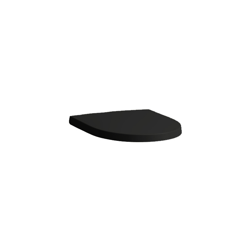 Siège de WC MODERNA S avec couvercle, avec abaissement automatique fixation 40 mm pour H8215417160001, charnières acier inoxydable, noir mat