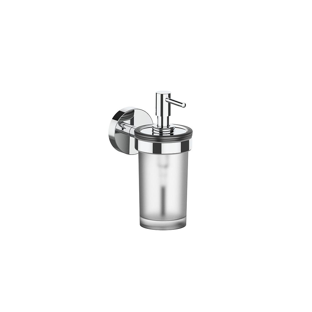 Distributeur de savon 6.7 x 15.7 x 11.7 cm LUINO verre véritable opaque, chromé