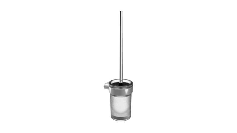 Porte balai de WC AIROLO 12 x 9.4 x 38.5 cm, chromé