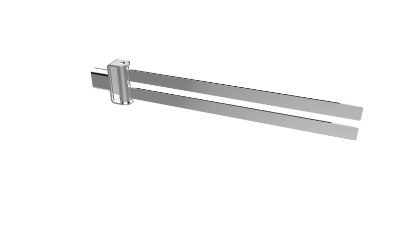 Porte-serviette à 2 bras AIROLO 40 cm, chromé