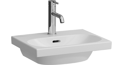 Lave-mains LUA 45 x 35 cm, céramique avec trop-plein, 1 trou robin., standard, blanc