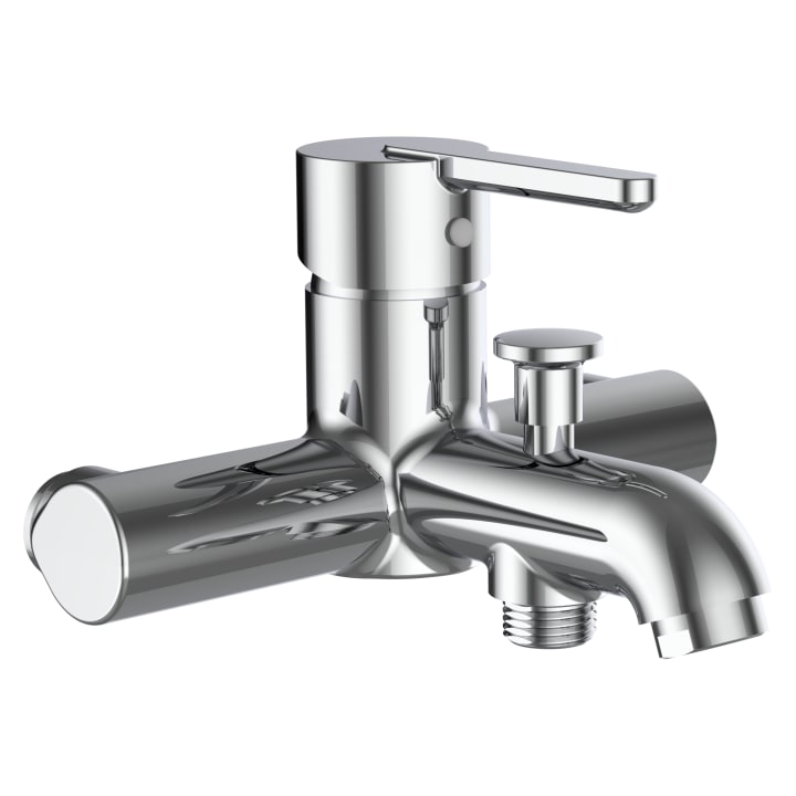 Mélangeur de bain LUA E 153 mm, nu ,  Chromeline