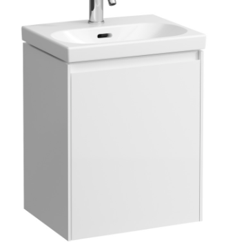 Élément inférieur Lani by LUA 43,5 x 51,5 x 34,0 cm armoire de tablette, 1 porte charnières à droite pour lave-mains 45 cm - H815081, standard, blanc mat