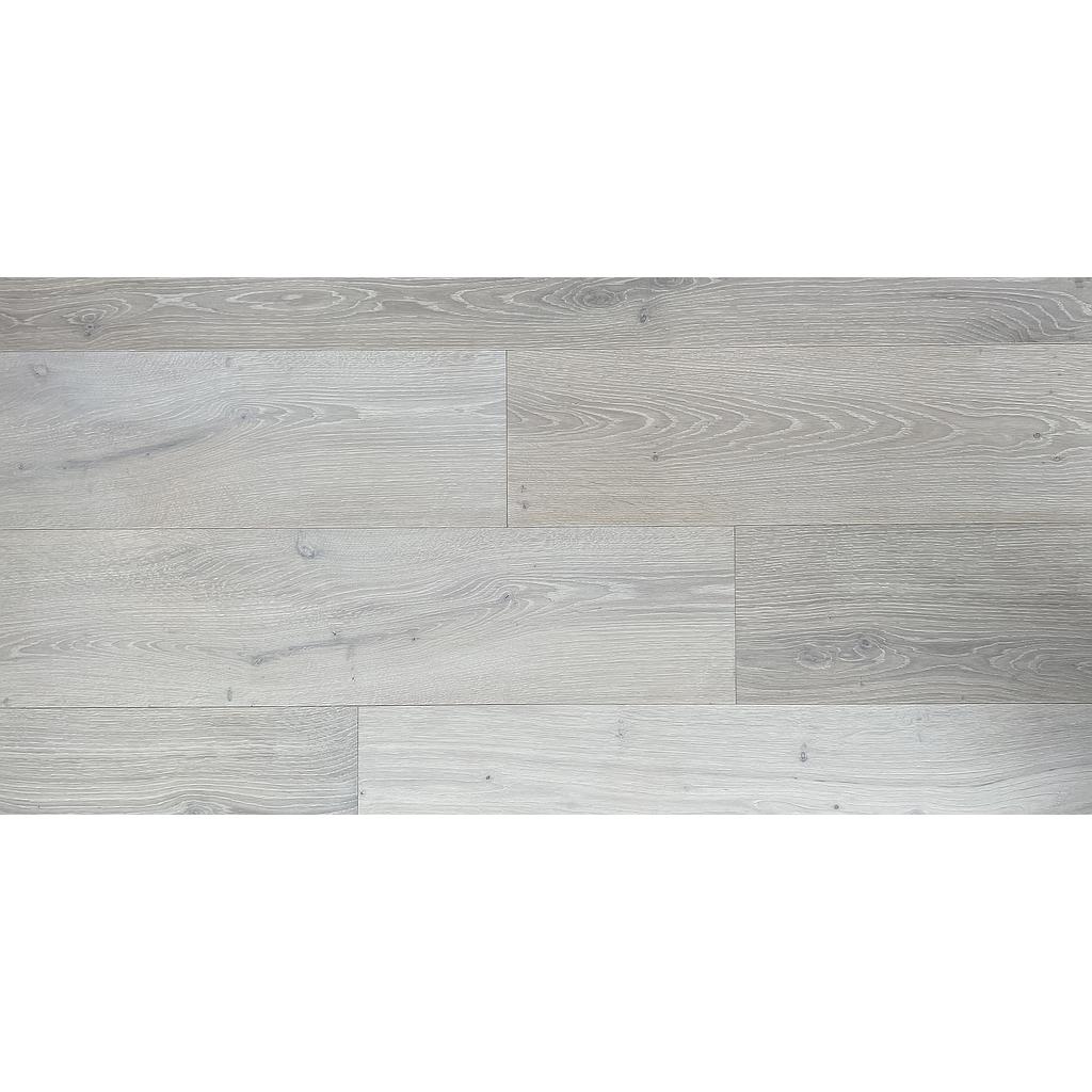 Parquet rainé-crêté 3 plis Symphonie RUSTIQUE 1050 - Chêne brossé. huilé - couleur MONTE ROSA - couche d'usure 3.6 mm - 2200 x 192 x 15 - 2.688m2/cart. - 94.08m2/pal. - 7.5kg/m2