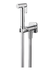 Robinet à levier unique, douchette intime (ouvre et ferme l'eau) pour WC et bidet, longueur flexible 1m20, chromé
