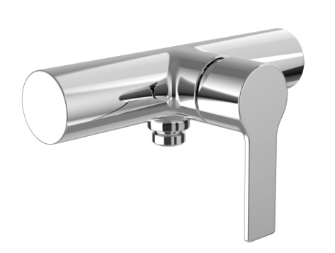 Mélangeur de douche Swisstap E 153 mm, nu, groupe acoustique NT, chromé