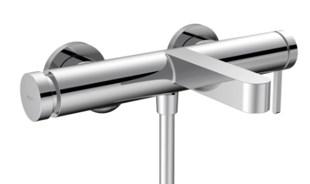 Mélangeur de bain FINORIS E 138-162 mm, raccords, Chromé