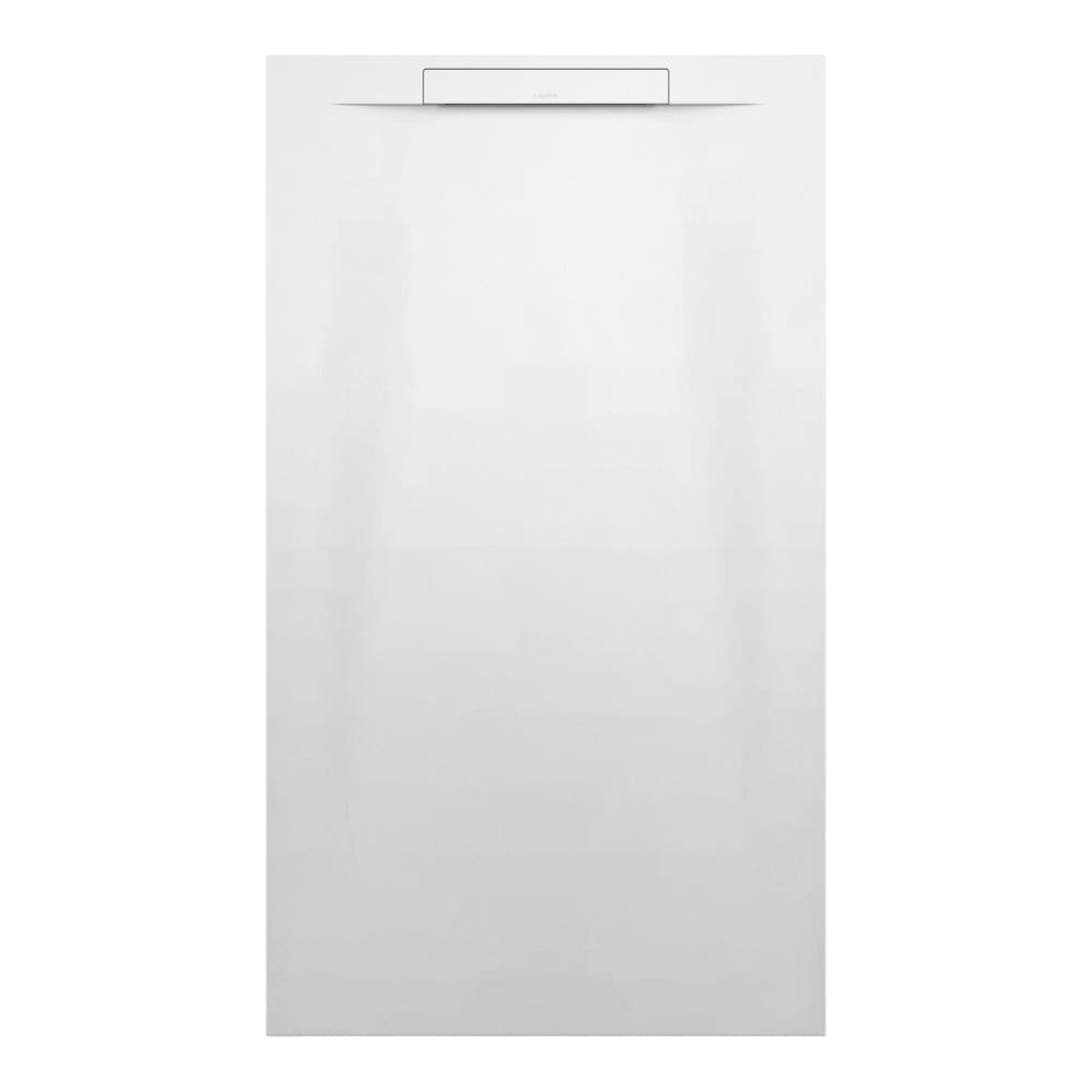 Receveur de douche Pro S 140 x 80 x 3,2 cm Marbond, extra-plat écoulement linéaire antidérapant, également adapté pour montage à fleur, standard, Blanc mat