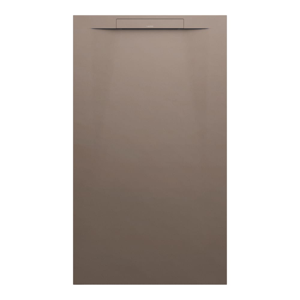[1620C1823] Receveur de douche Pro S 140 x 80 x 3,2 cm Marbond, extra-plat écoulement linéaire antidérapant, également adapté pour montage à fleur, standard, Caffè mat