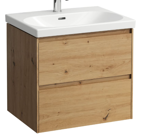 Élément inférieur Lani by LUA 58,5 x 53,0 x 44,0 cm élément à 2 tiroirs pour lavabo 60 cm - H810083, standard, 267 chêne sauvage