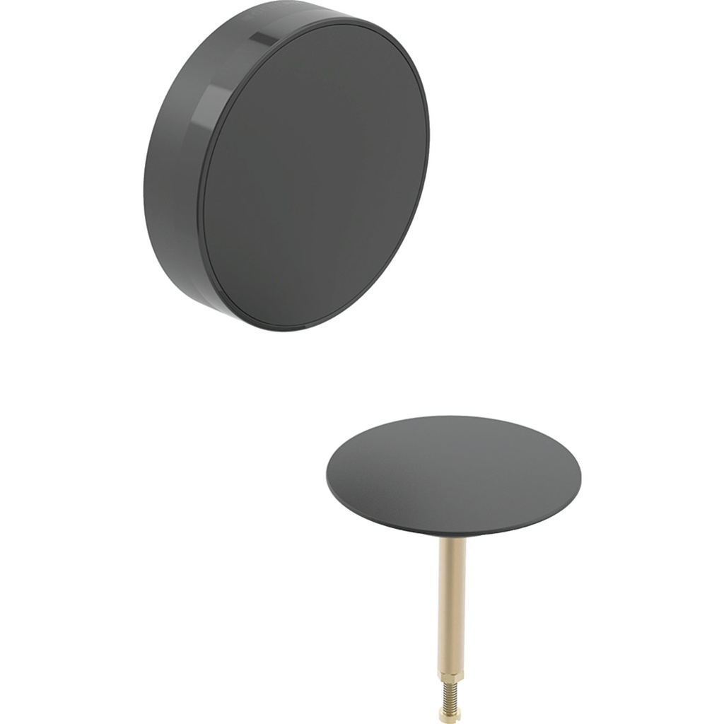Set d'écoulement GEBERIT SPLIT d52, pour écoulement de baignoire avec actionnement rotatif, noir mat
