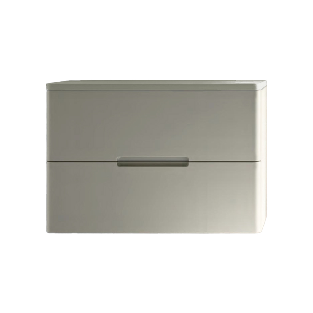 Meuble Claire Soft 70xH60xP45 cm avec 2 tiroirs H30 cm, un trou pour lavabo central, laqué mat LC, 514 Avorio opaco