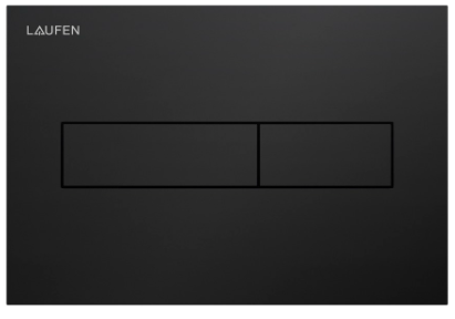 Plaque de déclenchement INEO HORIZON commande à deux quantités pour chasse d'eau à encastrer Ineo, matière synthétique, noir mat