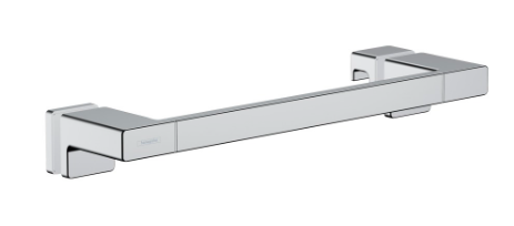 Poignée de porte de douche AddStoris 39,8 cm, entraxe 35 cm peut également être utilisé comme porte-serviettes, chromé