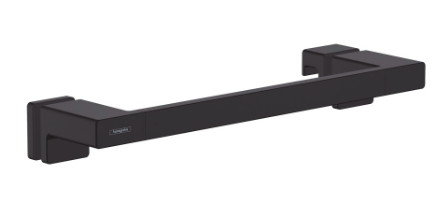 Poignée de porte de douche AddStoris 39,8 cm, entraxe 35 cm peut également être utilisé comme porte-serviettes, noir mat