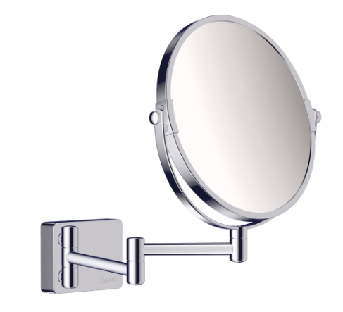 Miroir cosmétique AddStoris montage mural, grossissement 3 fois, sans éclairage, chromé