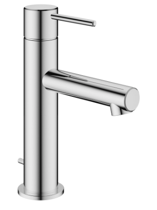 Mélangeur de lavabo Ono E - S 115 mm, goulot fixe vidage excentrique, tuyaux de raccordement flexibles 3/8", classe énergétique A, acier inoxydable
