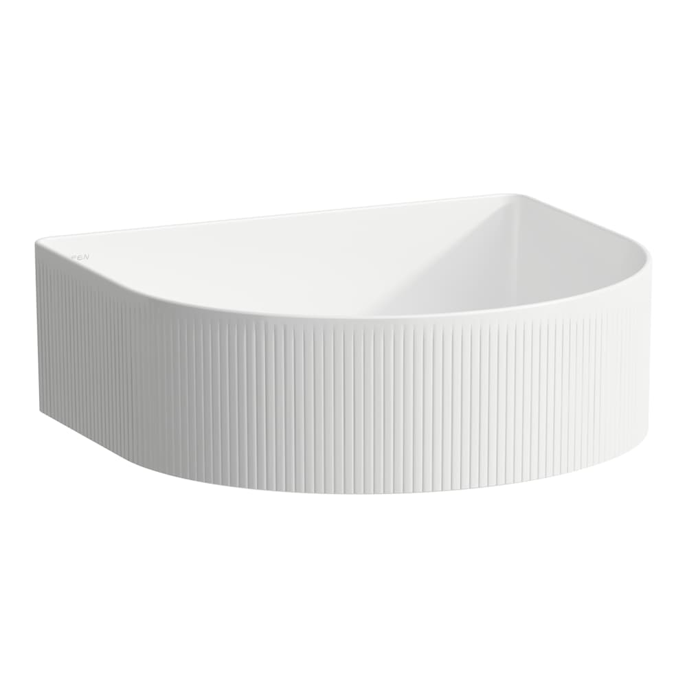 Lavabo à poser Sonar 36,5 x 41 cm, SaphirCéramique avec texture sans trop-plein, sans trou robin., standard, blanc