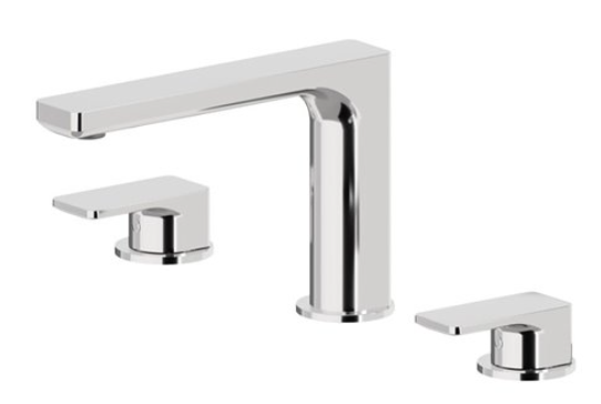 Mélangeur de lavabo à 3 trous B-EASY S 165 mm sans vidage, débit 5 l/min, chromé