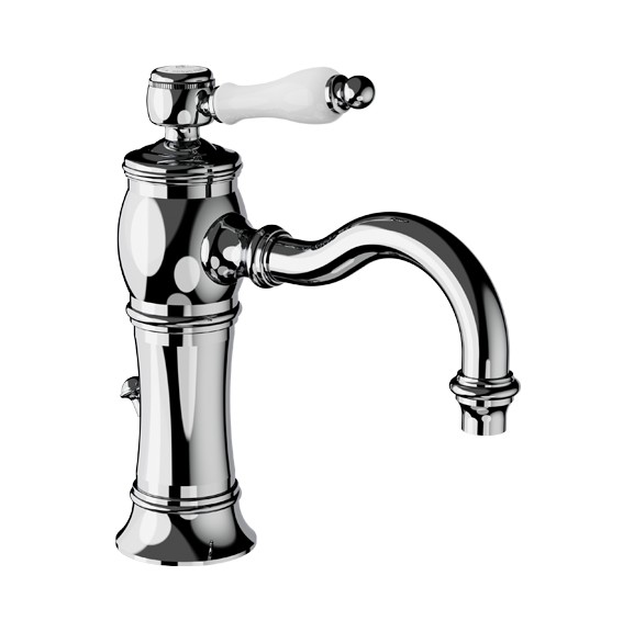 [16GEN14812] Julia Victoria robinetterie de lavabo avec bec mobile et vidage à tirette, saillie 150 mm, coloris doré brillant