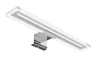 Applique SHORT, LED L34,0xH3.7xP10.0 cm, surface chromé, IP 44, 365 Lumen, 3000°K