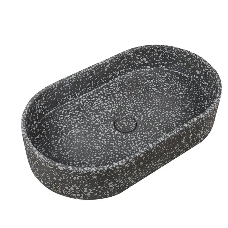 Vasque à poser ovale LINUS, dim. 600x350x120 mm, bonde inclus, Volcano