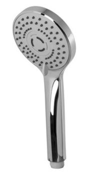 Douchette à main (SPILLO UP) en ABS, diam. 96.5 cm, 3 jets, anticalcaire, chromé