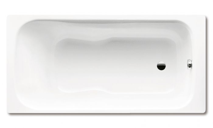 Baignoire 170x75x43 cm DYNA SET acier isolation phonique, Blanc