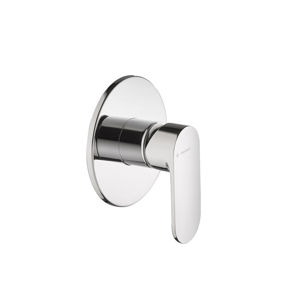 Mélangeur de douche EXTRO, set de montage final, plaque de recouvrement diam. 11.5 cm, avec corps à encastrer, chromé