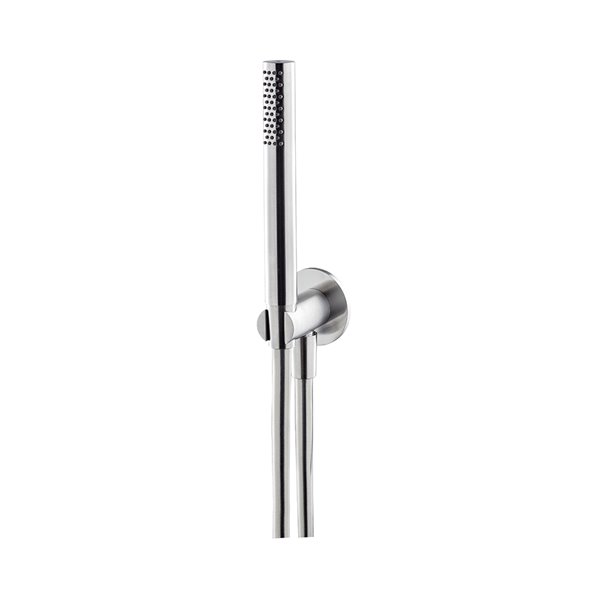 Coude de sortie et support douchette X-STEEL 316, inclus flexible et douchette, acier inox