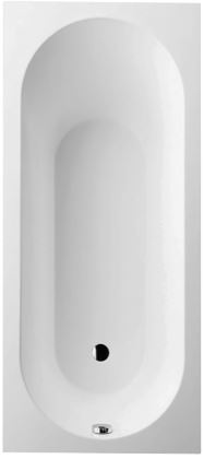 Baignoire OBERON 180 x 80 x 47 cm coulée minérale Quaryl, jeu de pieds livré de série (autocollant), réglable de 130 - 180 mm, standard blanc, ⚠️position et perçage du trop-plein à confirmer