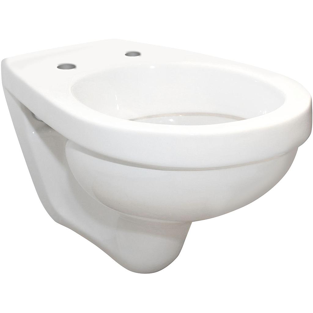 Cuvette WC murale Saval - Newo, céramique à rebord, pour chasse d'eau à encastrer, standard, blanc