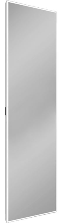 Miroir lumineux GLOW (anc. A-LINE LED A/SP) 46/180/LED, profil en aluminium, pour montage AP 46 x 180 x 5 cm sans prise, éclairage LED 1 x 72 W, dimmable, éclairage périphérique, commande asservie à la lumière du jour IP44, Système sound, argent éloxé