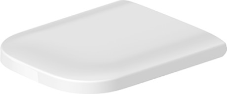Siège de WC HAPPY D.2 avec couvercle, amovible abaissement automatique SoftClose, charnières acier inoxydable, blanc