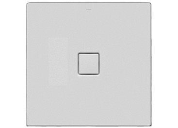Receveur de douche 100 x 100 x 3,2 cm CONOFLAT , acier isolation phonique trou d'écoulement D 120 mm, standard, blanc
