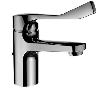 Mélangeur de lavabo CITYPRO SK LIBERTY, S 140 mm, goulot fixe vidage excentrique, débit 5,7 l/min, groupe acoustique I, CHROME