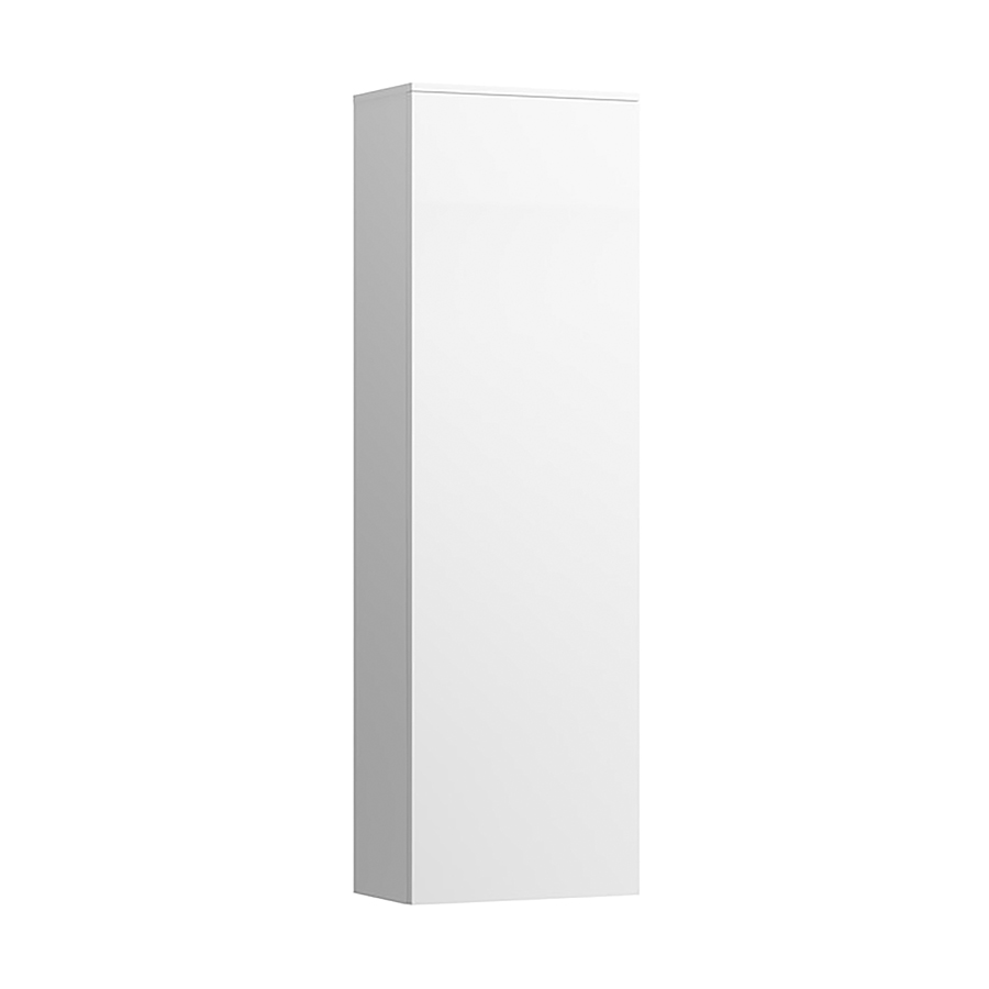 Armoire haute KARTELL BY LAUFEN, 40,0 x 130,0 x 27,0 cm 1 porte, 4 tablettes charnière à droite, Tip-On, standard, blanc mat