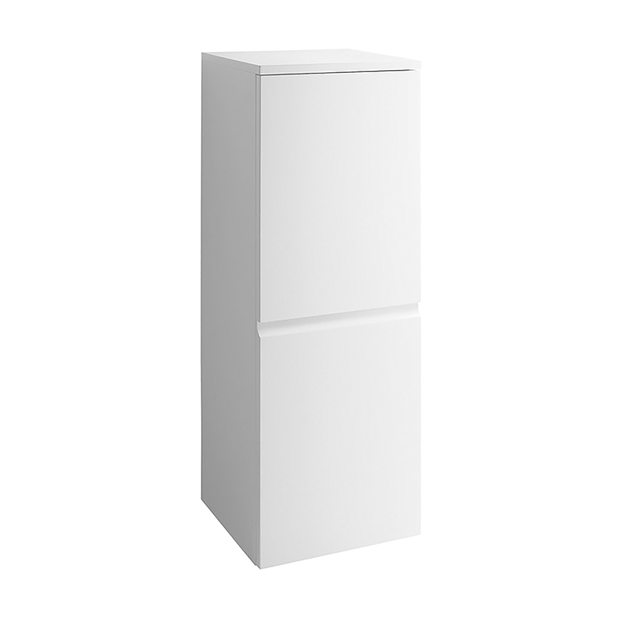 Armoire mi-haute LAUFEN PRO S 35,0 x 100,6 x 33,5 cm 1 porte, 2 tablettes en verre charnière à gauche, blanc