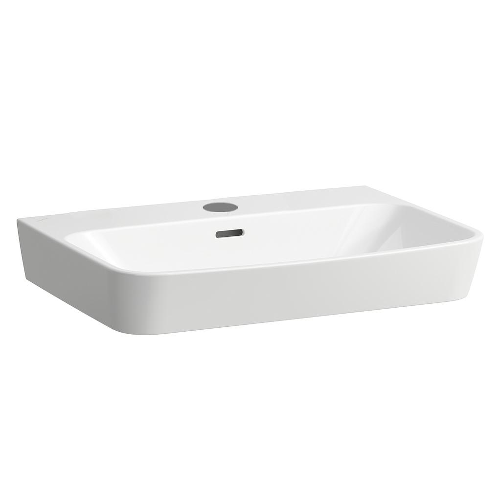 Lavabo MODERNA R 62 x 46,5 cm, céramique avec trop-plein, 1 trou robin., standard, blanc mat