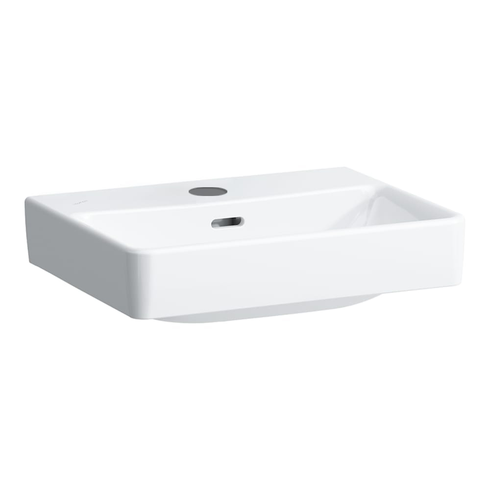 Lave-mains PRO S 45 x 34 cm, céramique avec trop-plein, 1 trou robin., standard, blanc