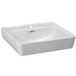 Lavabo à poser PRO 55 x 48 cm, céramique gabarit, avec trop-plein, 1 trou robin., standard, blanc