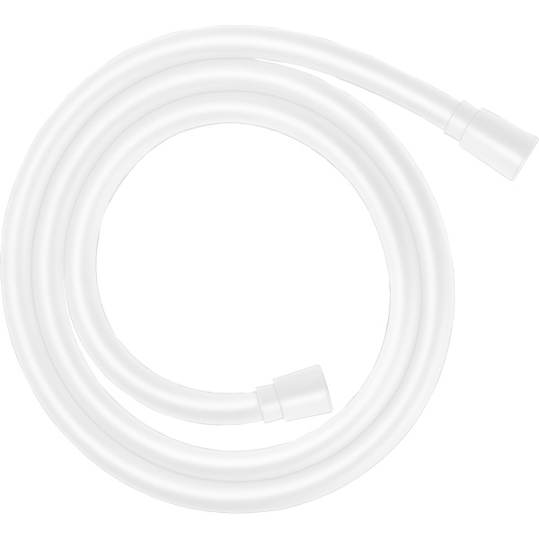 Tuyau de douche ISIFLEX 160 cm, 1/2" x 1/2" cône pivotable résistant à la flexion anti-microbial, blanc mat