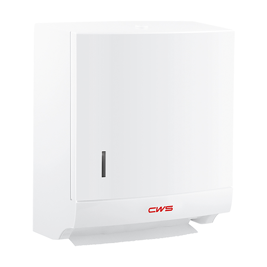 Distributeur essuie-mains CWS PARADISE PAPER SLIM S L 29,7 cm,H 33,6 cm,P 15,1 cm boîtier matière synthétique fermeture à clé, pour 300 feuilles, sans panel Nr 1000428.XX