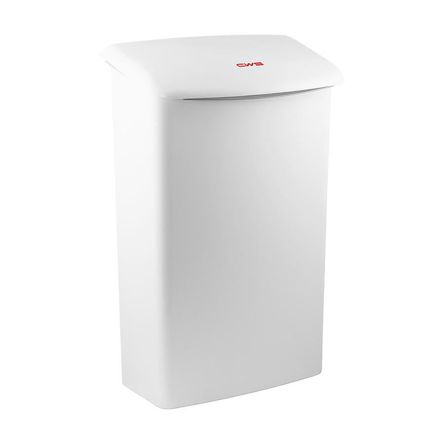 Boîte ordures hygiéniques CWS PARADISE LADYCARE L 34,5 cm, H 52,5 cm, P 20 cm matière synthétique, sans support mural, sans couvercle service pour élimination des déchets proposé par CWS, blanc