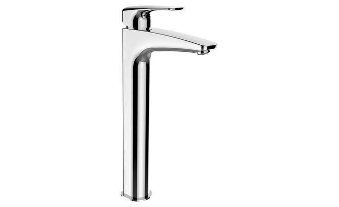 Mélangeur de lavabo SK LAURIN ECO+, S 130 mm, H 265, goulot fixe sans vidage, groupe acoustique I, chromé