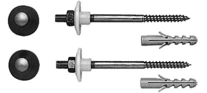 Matériel de fixation DURAVIT pour bidet mural ou cuvette murale, capes de recouvrement, blanc (Starck F)